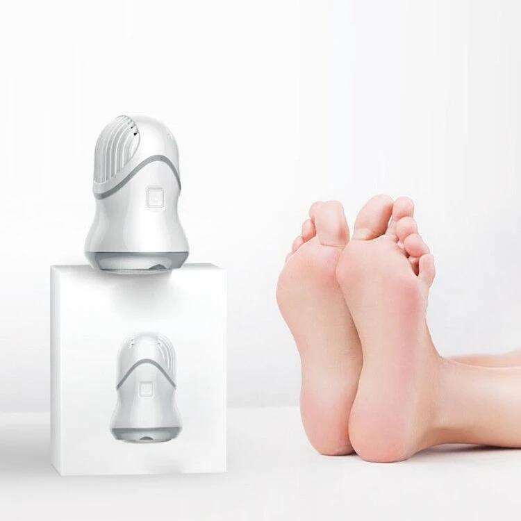 

Beauty and personal care home use pedicure callus remover rechargeable electric foot file callus remover with vacuum, White