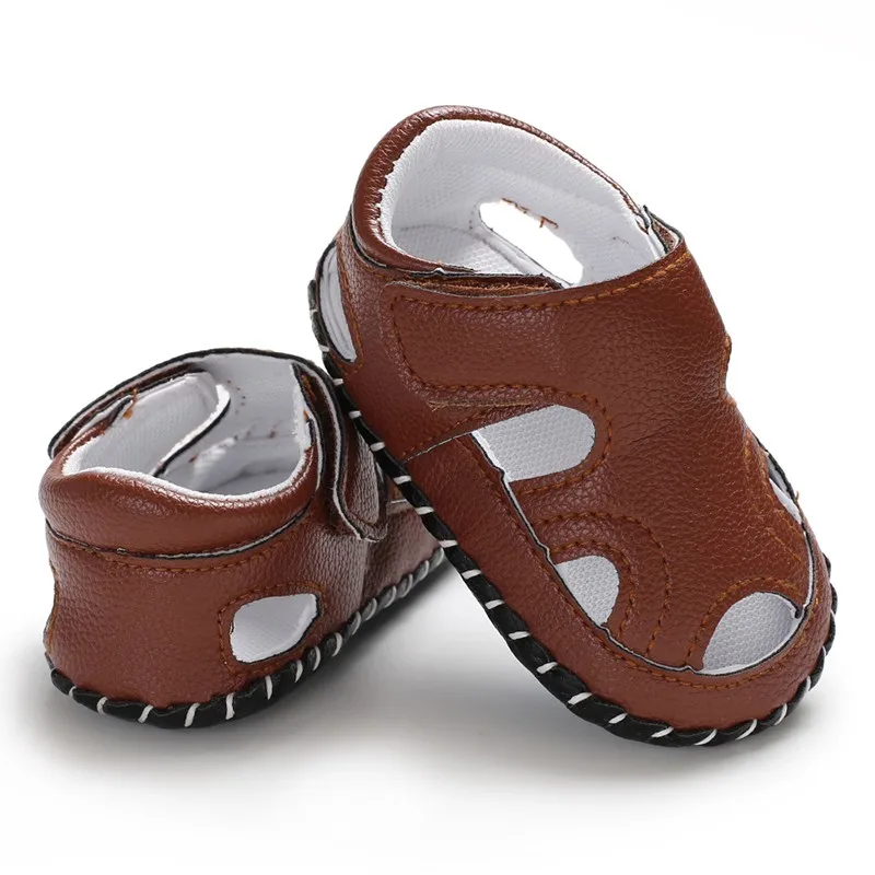 Wholesale Newborn Baby Boy Shoes Summer Toddler First Walker Pu Leather