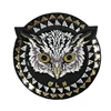 3D custom Cartoon Owl two side reversible Sequin and beaded iron-on sew-on Patches badges embroidery