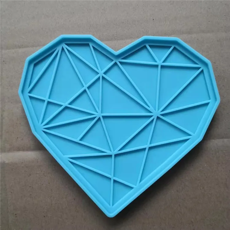 

Y1650 big broken heart silicone coaster tray resin mold