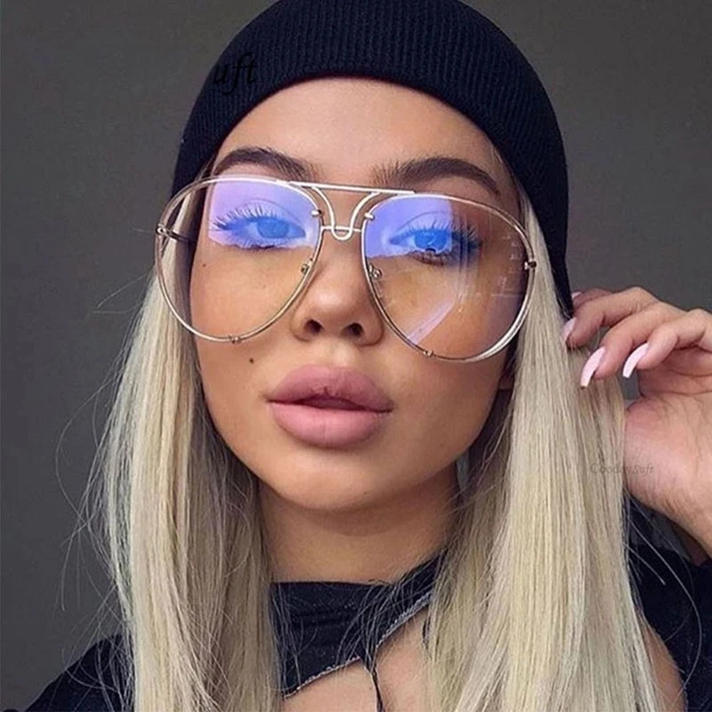 2023 New Fashion Oversized Luxury Sun Glasses Female Cool Mirror Vintage Lady Gradient Ladies Round Sunglasses