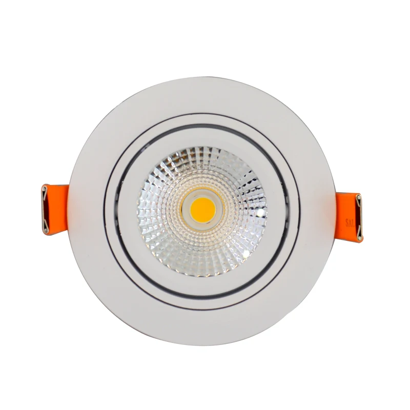 Adjustable cob led downlight round dimmable recessed led downlight ceiling spotlight