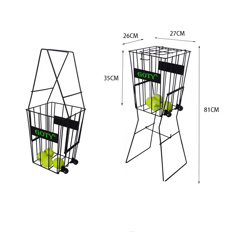 

Tennis Pick Up Basket With Wheels, Customized color