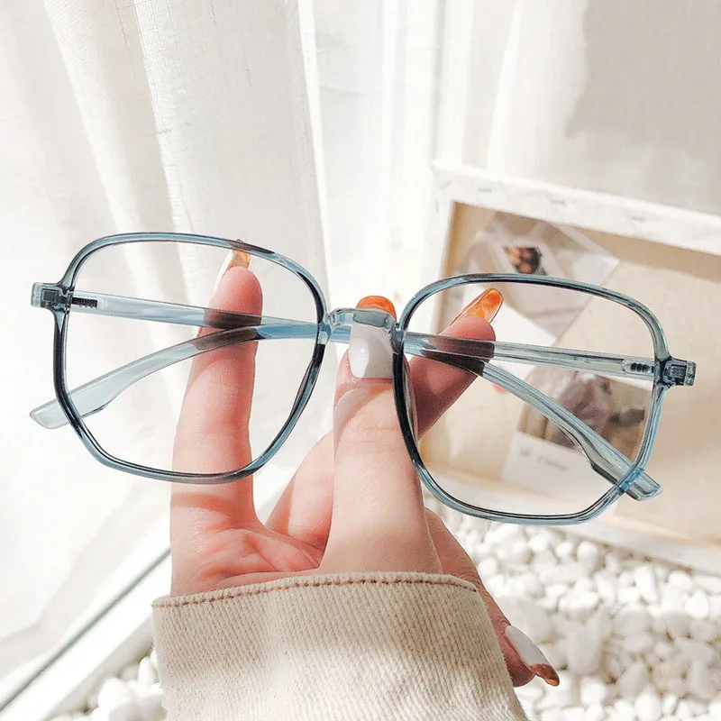 

15161 Classic Transparent INS Round Glasses big Frame Women Anti Blue Light Blocking Men Vintage polygon fashion Optical