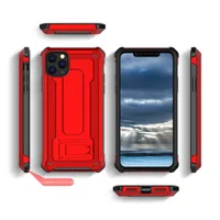 

For iPhone 11 pro max XR XS MAX Mobile phone accessories Hybrid PC TPU 2 in 1 Back Cover Hard Shockproof Kickstand Phone Case