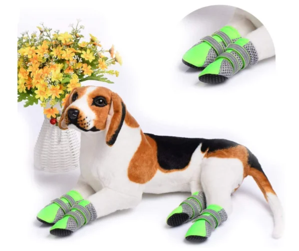 

Anti-Slip Paw Protector Set of 4Pet Dog Shoes, Puppy Daily Soft Sole Nonslip Mesh Boots Breathable Puppy Safe Reflective Boots, Orange/blue/green/grey/red/purple/customized color