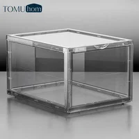 

Tomuhom shoe box storage custom stackable drop front clear shoe box storage plastic front door shoe box storage stackable