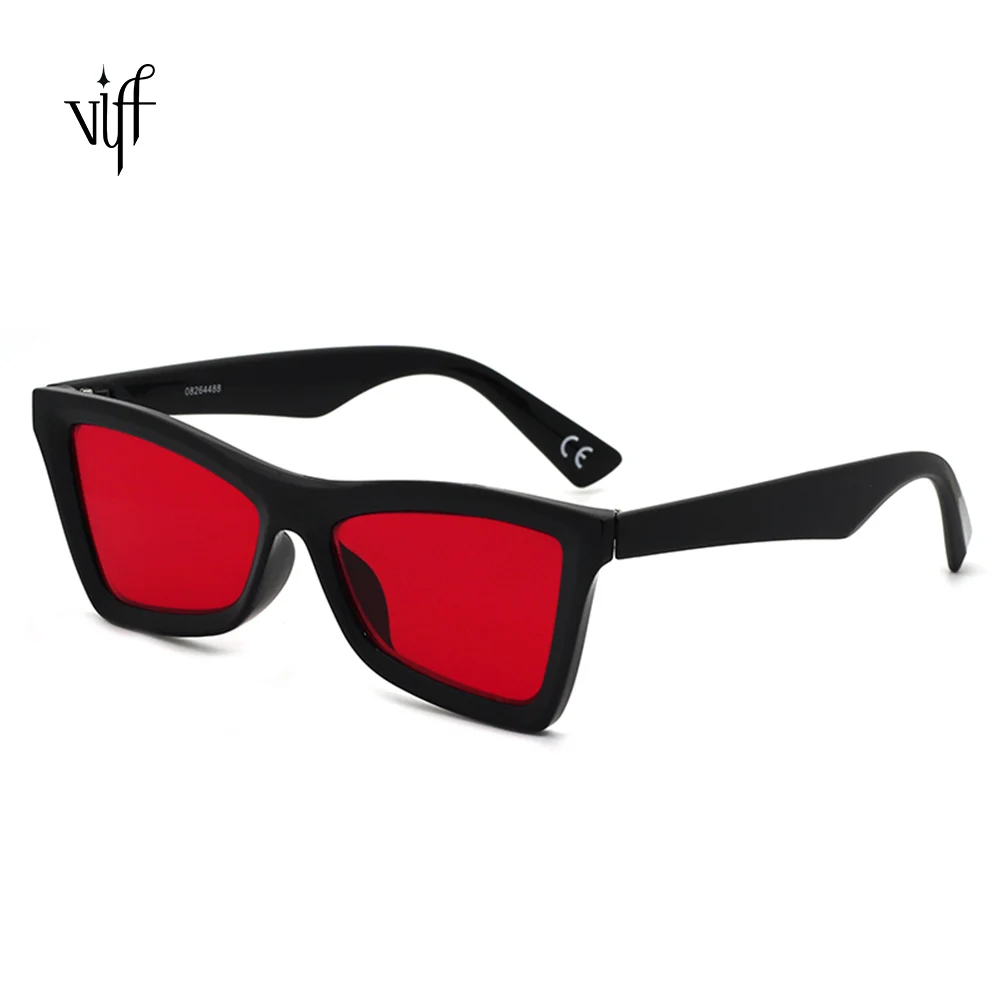 

VIFF Colored Sunglasses HP19092 New 2020 Fashion Retro Red Lens Custom Logo Manufacturing Sun Glasses