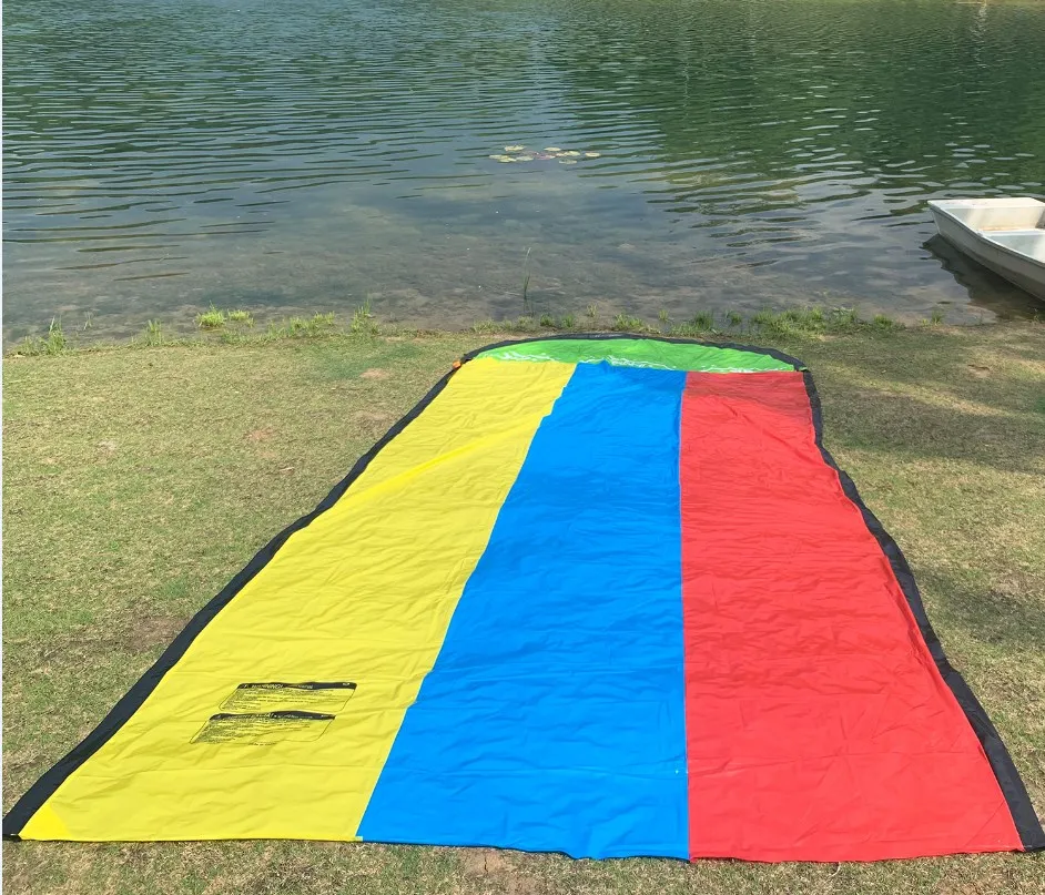 

Park Triple Racer Water Spray Slip Slide Kids Children Water Play Equipment Outdoor
