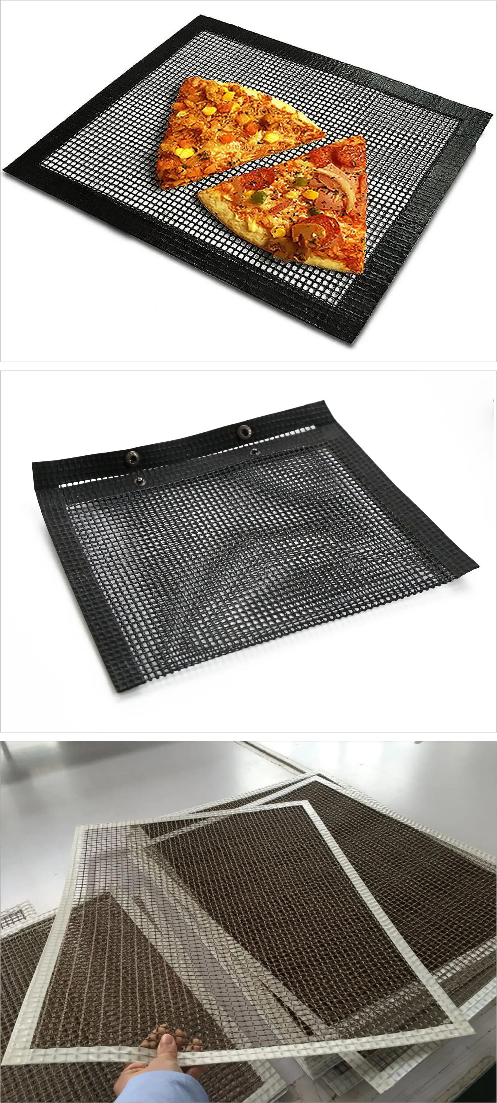 Kitchen Bbq Grill Non-stick Mesh Mat Heavy Duty Set Of 3 - Buy Mesh ...