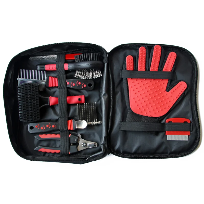 

Pet Grooming Set Pet Grooming Kits Pet Cleaning & Grooming Products, Red