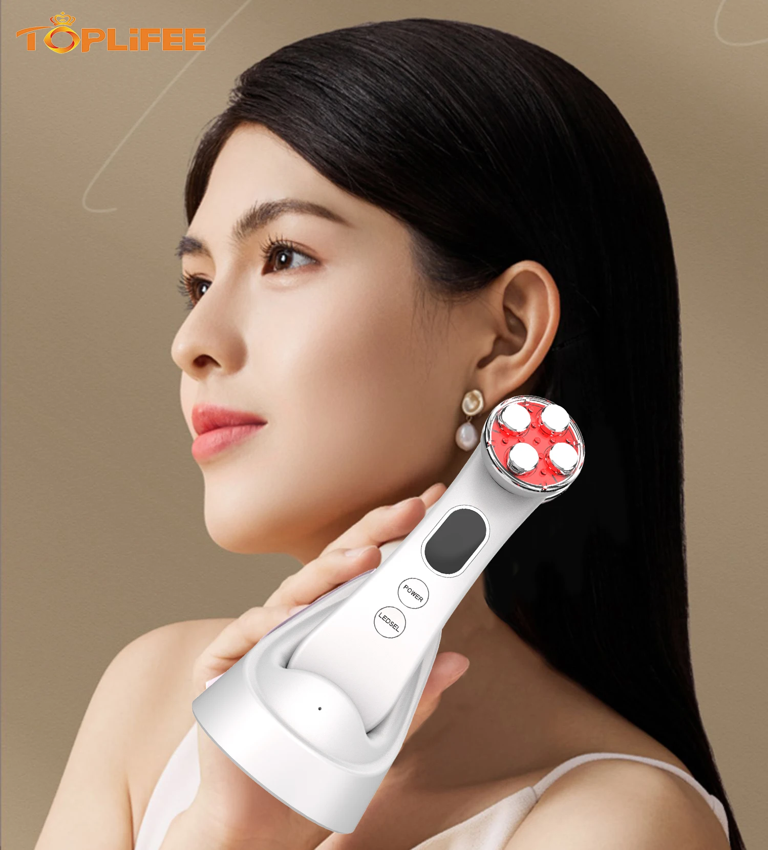 Facial massage Device  RF EMS 6 Color LED Light Facial Massager Tighten Skin Care Radio Frequency RF Face Lifting Machine Beauty