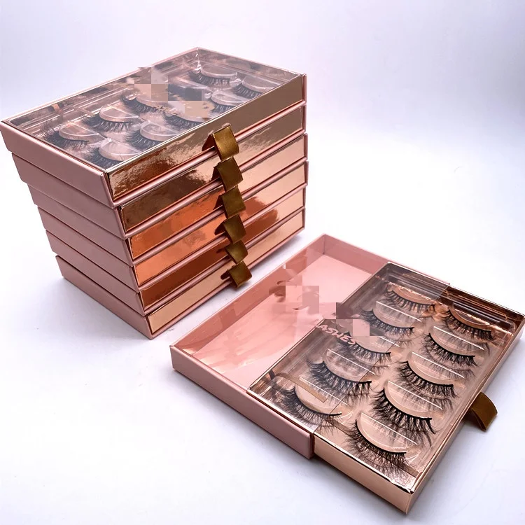 

3D 5D mink lashes 5pairs customized boxes eyelashes false lashes vendor