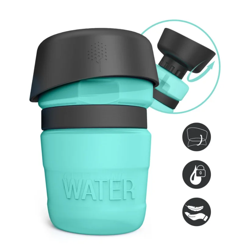 

Wholesale Outdoor Portable Travel Leak-Proof Button Lock Pet Dog Drinking Water Bottle Dog Water Bottle Foldable Retractable