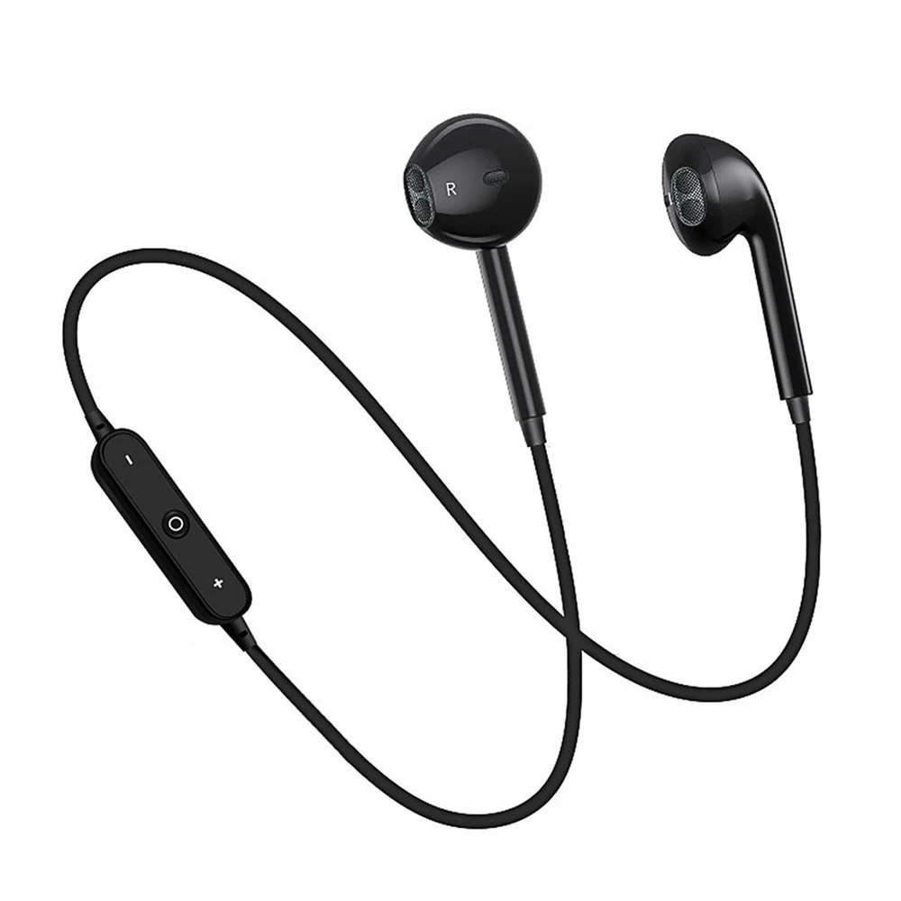 

S6 Sport In Ear Neckband Wireless Headphone BT V4.1 Earphones With Mic Stereo Earbuds Waterproof For Android IOS