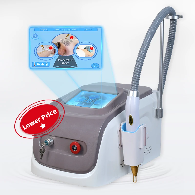 

CE Portable q switch nd yag laser tattoo removal machine 1064nm 532nm 1320nm skin whitening pigment removal tattoo remover lazer