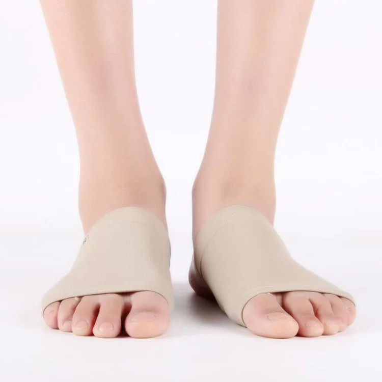 

Silicone elastic bandage arch supporting pad flat foot men and women massage foot valgus foot pad, Skin color