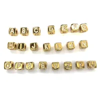 

CZ7959 Fashion Big Hole Diamond CZ Micro pave alphabet Letter Initial Cube BOX Jewelry Beads