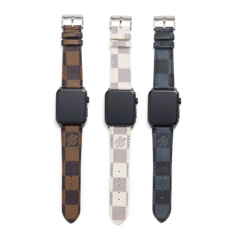 

Luxury Brandy Replacement Watch Straps for iwatch series 8 7 6 ultra 49mm 38mm 42mm 45mm Genuine Leather Apple Watch Band