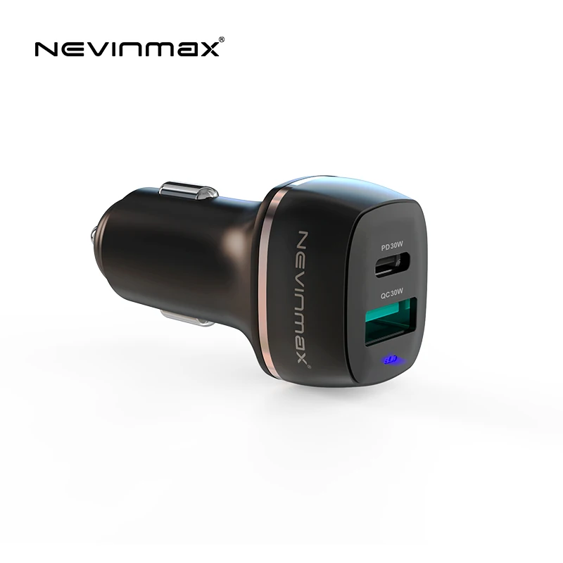 

High quality QC 3.0 30w Car usb charger for iphone 12 PD fast type c car charger