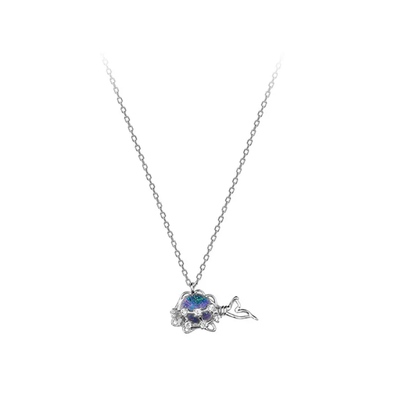 

Most Popular S925 Sterling Silver Necklace Blue Whale Women Collarbone Chain Necklace, Picture
