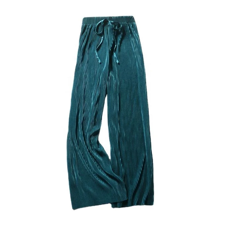 

Chiffon elastic band ladies trousers Summer new pleated wide-leg pants