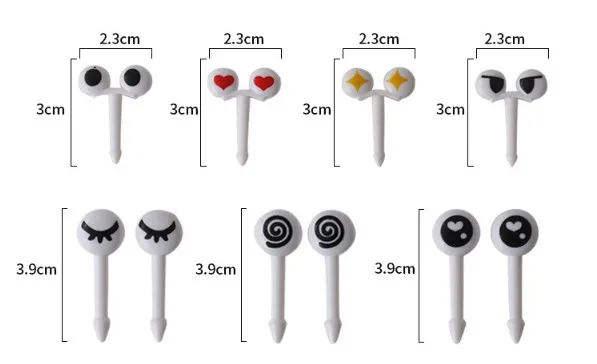
Wholesale Bento Accessories Mini Eye Fruit Fork Cartoon Plastic Fruit Toothpick Decorative Kids Lunch Box Accessories 