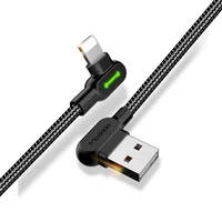 

Mcdodo Wholesale 1.2/1.8/3m USB Cable Durable 90 degree gaming charging cable Micro Usb Type C Charger usb data cable for iPhone