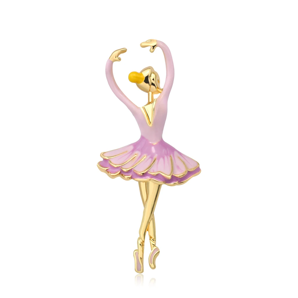 

Temperament Ballet Girl Brooches for Women Enamel Brooch Pins Jewelry Accessories