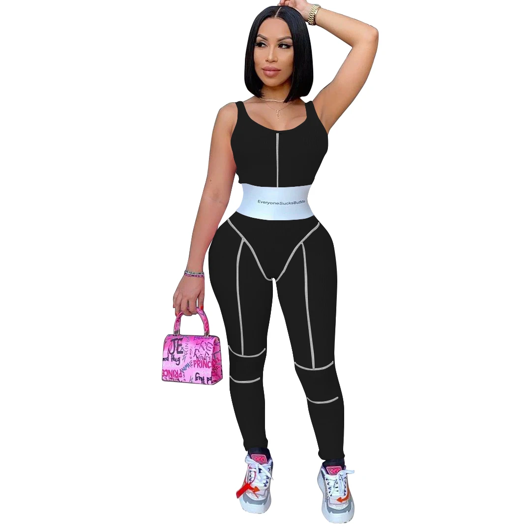 

Women's Yoga Jumpsuit Slim Waist Sports Sexy Stretch Pants Fitness Sportwear Romper Striped Jumpsuits, As picture