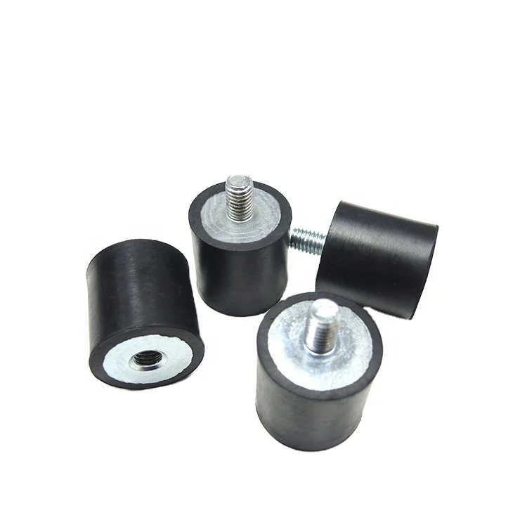 4 Supports Anti-Vibrations En Caoutchouc M6 – Silent Blocs Amortisseurs Avec Vis Pour Compresseur, Moteur Diesel/Essence & Pompe à Eau