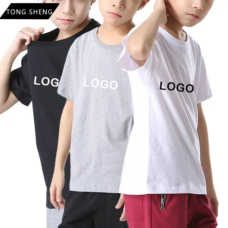 

Wholesale Summer Kids T-Shirt Custom Drop Shoulder Plain 100% Cotton Boys T-Shirts, Customized color