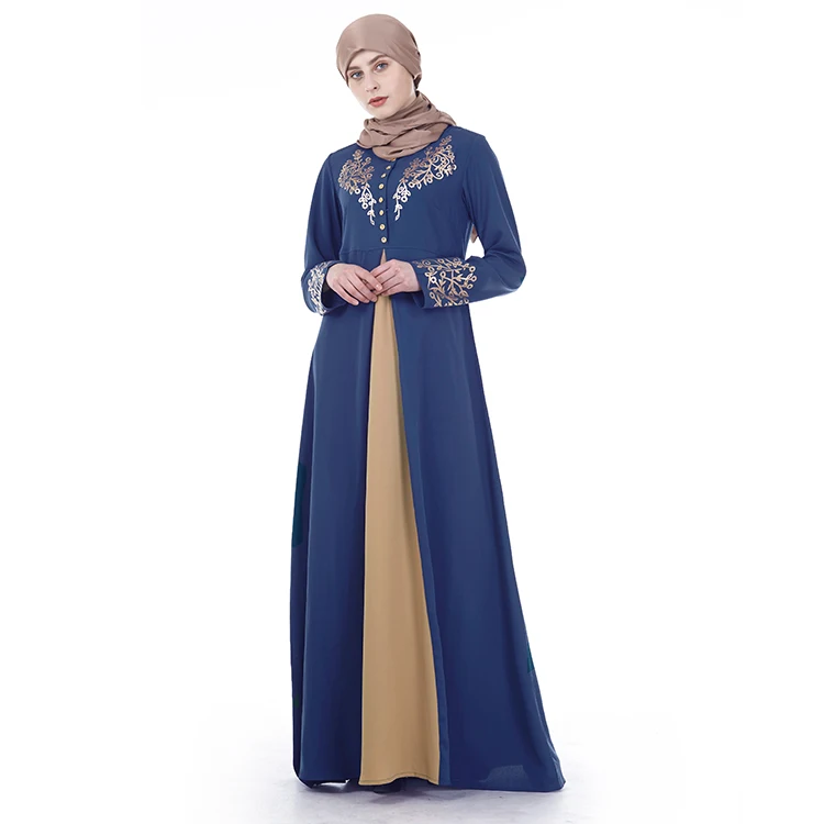 New Abaya Fashions Adult Long Sleeve Dresses Simple Maxi Robe Abayas For Women Muslim Dubai