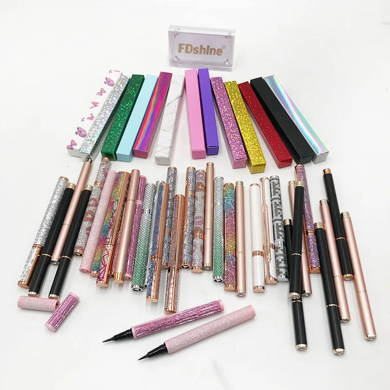 

Wholesale waterproof eyeliners new trendy custom logo glue pen tube adhesive eyeliner Eyeliner Glue Pen