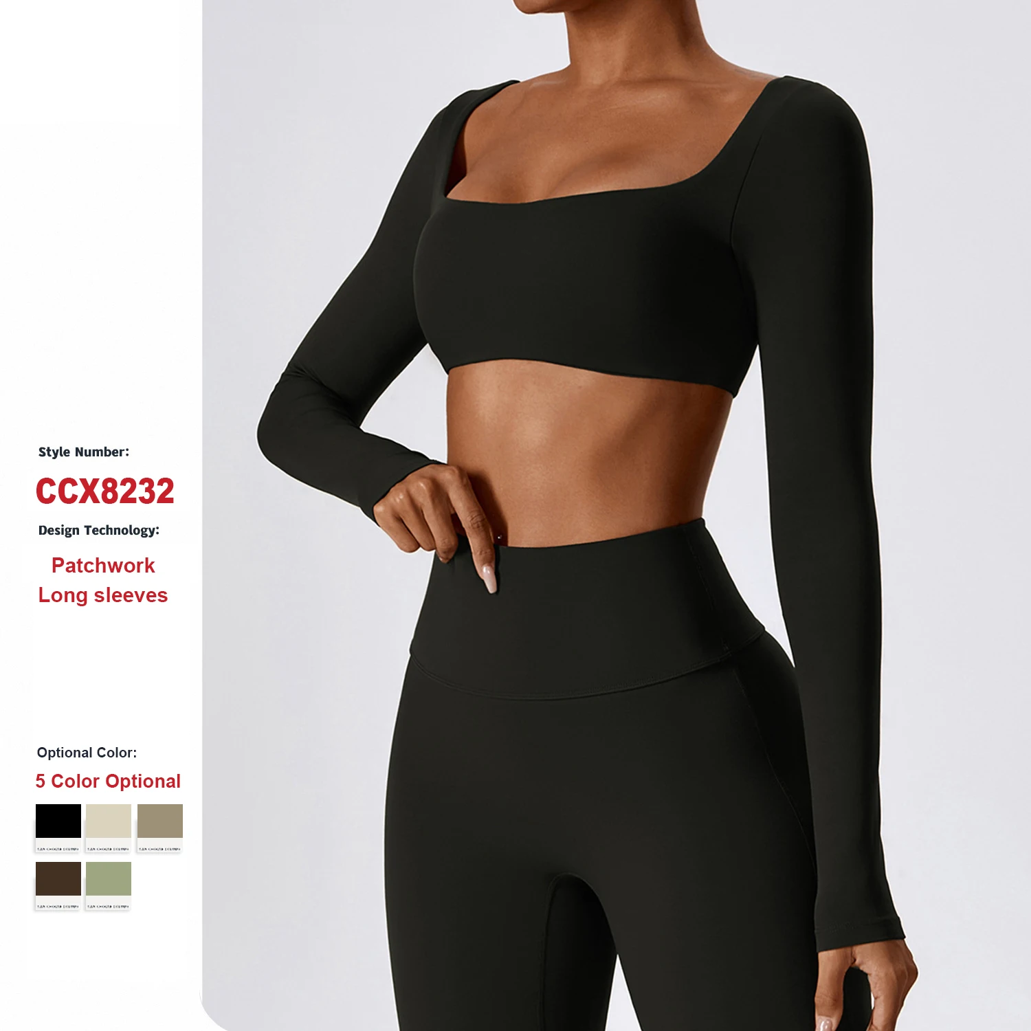 2024 Autumn Yoga Long Sleeve Custom Logo Fitness Clothing Women Gym Clothes Kit Sweat Suit Butt Lift Women Long Sleeve Yoga Set