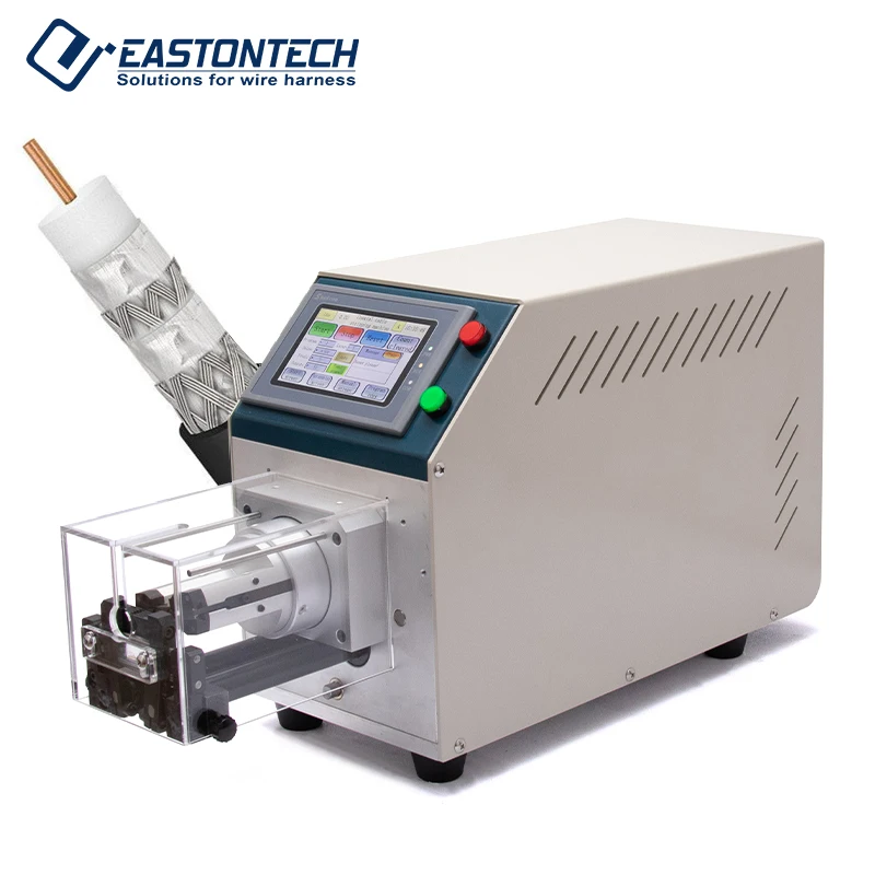 

EASTONTECH EW-06F Semi Automatic Pedal Start Coaxial Wire Cable Stripper Strip 9 Layers Coax Cable Stripping Machine