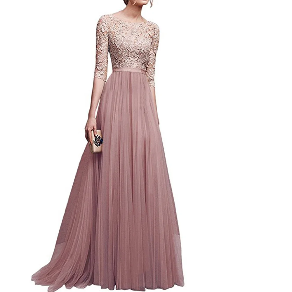 

New Chiffon & Cotton Off Shoulder gowns for women floor length High Waist Long elegant Evening Dress party dresses 184962