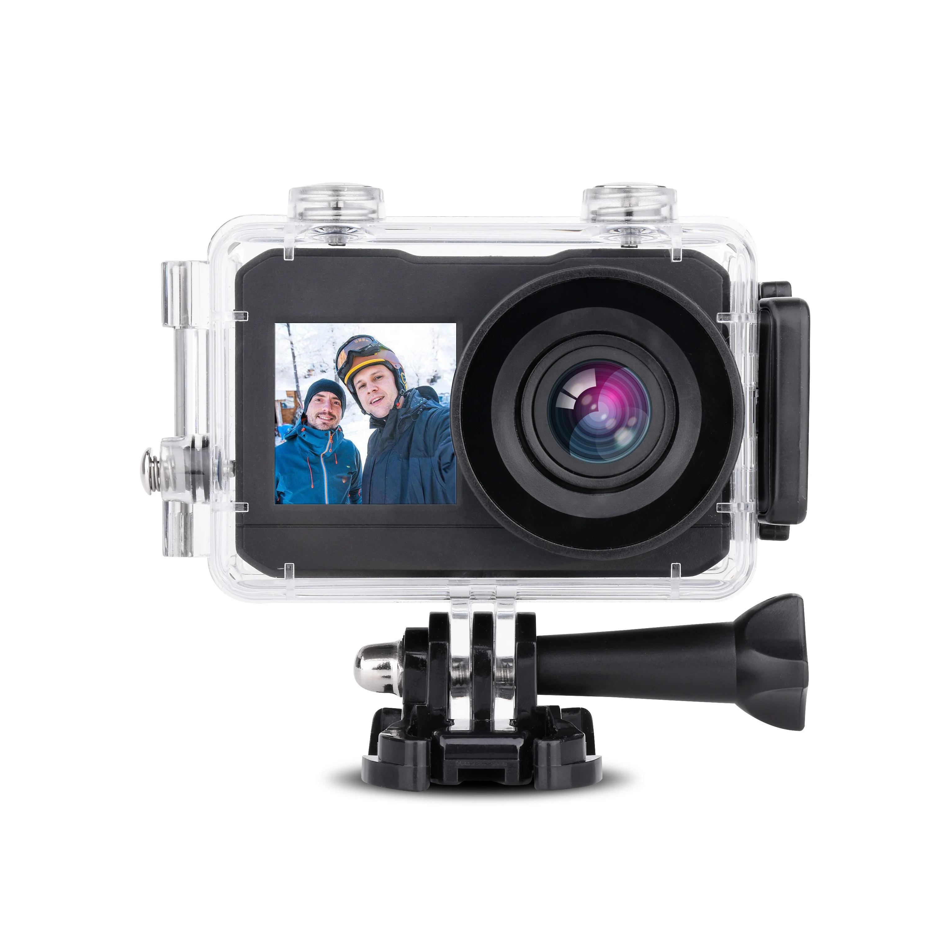 

Top selling Amazon extreme action camera 30fps double screen selfie action cam mini sports wifi 4K camera action cam