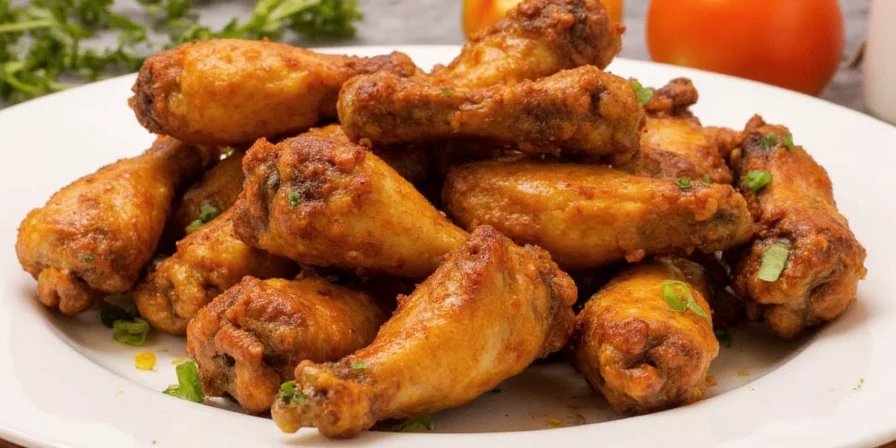 Grilled Indian chicken wings on skewers