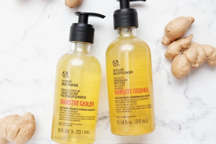 Woman demonstrating proper scalp massage technique while using ginger shampoo for maximum circulation benefits