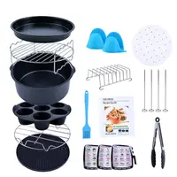 

Cake Barrel Pizza Brush Baking Cups XL Air Fryer Accessories with Recipe Cookbook