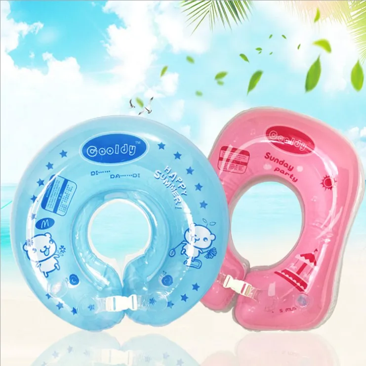 

2019 Newborn 0-24 month Pool Neck Swim Float Ring Inflatable Baby Cartoon Swimming Circle, 3 design can be choosed