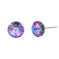 

Xuping Crystal from Swarovski, rhodium plated fashion women rivoli stone earring jewelry, colorful crystal stud earrings