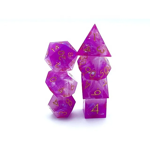 

Game dice sets dnd polyhedral custom resin sharp edge dice, Customized color