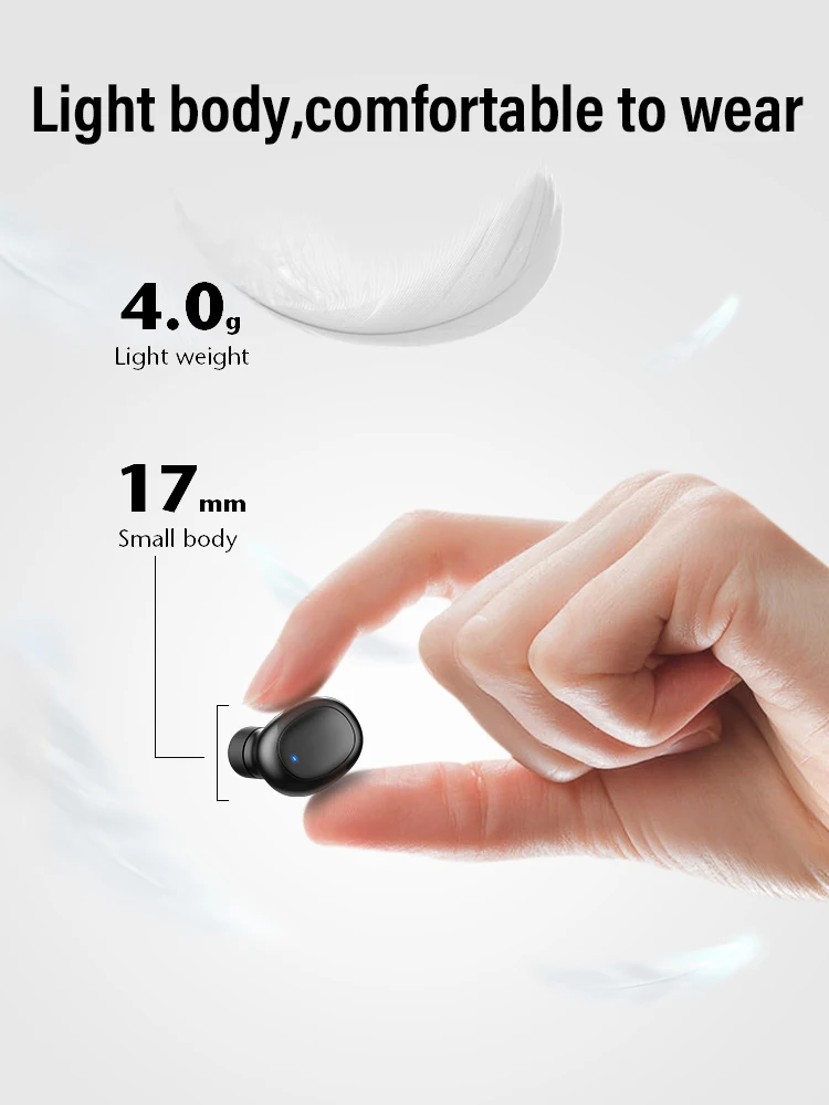 Wireless Earbuds Bluetooth 5.0 Stereo Bluetooth Headphones TWS in Ear Headset with Charging Case - ANKUX.COM