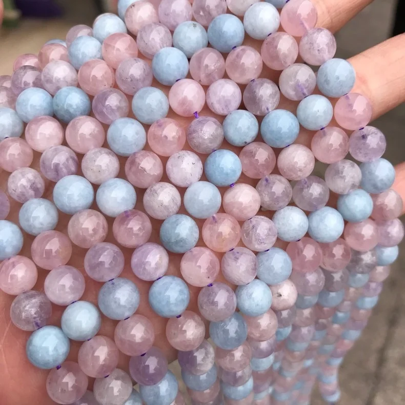 

Ready To Ship Wholesale Loose  Round Morganite Agate Stone Beads