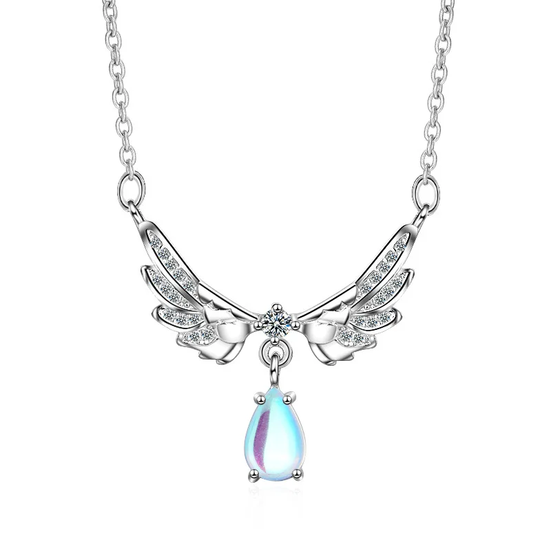 

Angel Wings Projection Necklace Clavicle Chain 100 Kinds I Love You Pendant Short Clavicle Chain