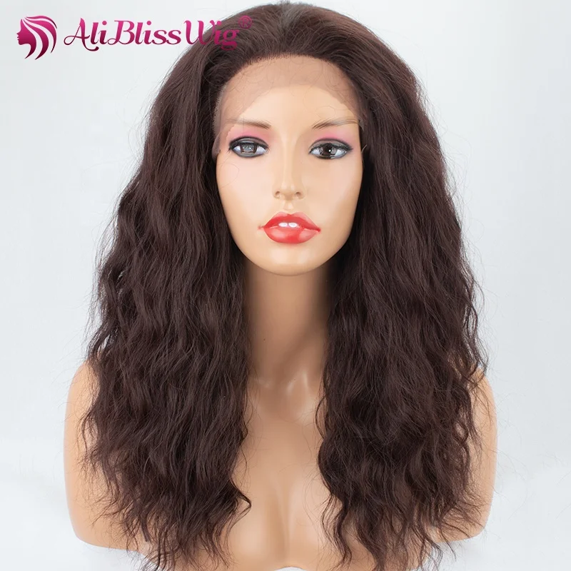 

Aliblisswig Natural Looking Free Parting Wigs Long Natural Wave Style Natural Color Cheap Synthetic Lace Front Wigs For Women