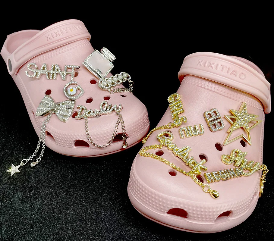 

Hot sale metal croc shoe decoration accessories charms croc designer shoe Charms, As pictures