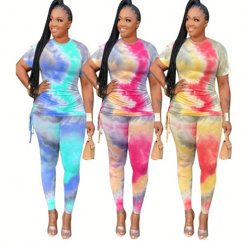 

VOOGUE Women FashionPlus size Sets New Summer Casual Tight SuitEuramerica Style Clothing Set, Picture